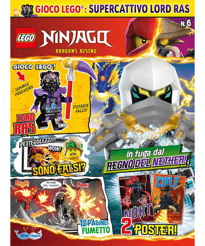 Rivista LEGO NINJAGO n.6 con GIOCO : Lord Ras