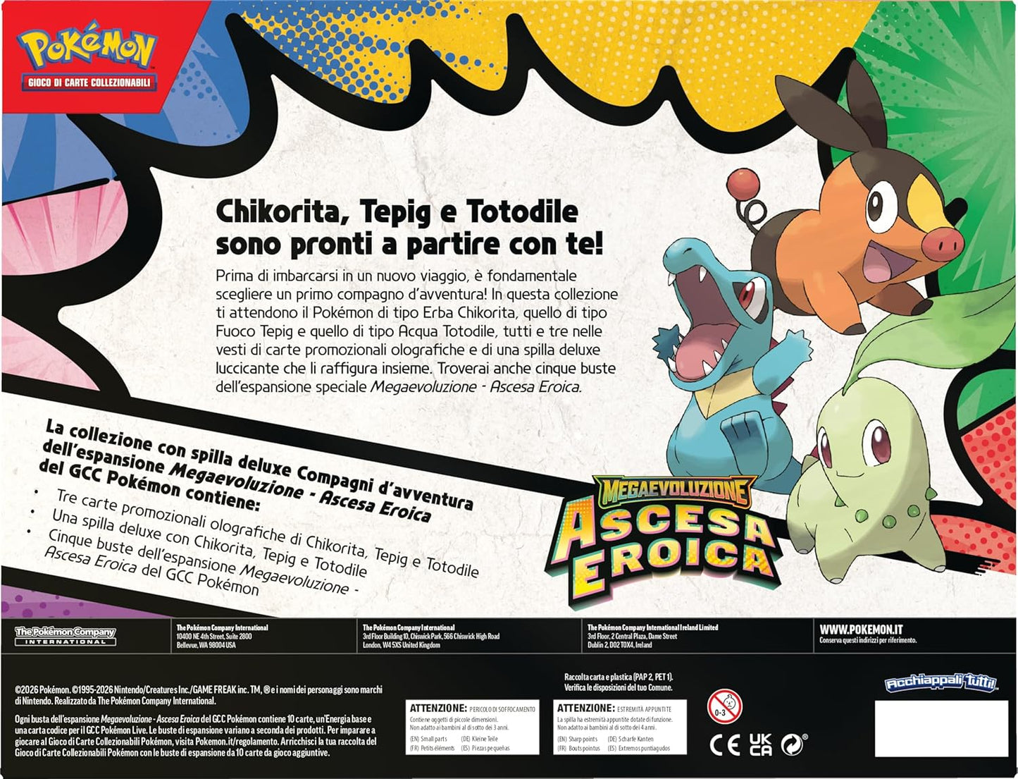 Pokémon: collezione con spilla deluxe Compagni d’avventura dell’espansione Megaevoluzione - Ascesa Eroica del GCC Pokémon