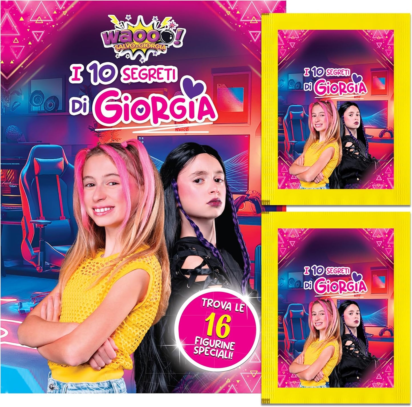 Set Album e/o Bustine di Figurine i 10 Segreti di GIORGIA Sticker 2026 Waooo! Salvo e Giorgia