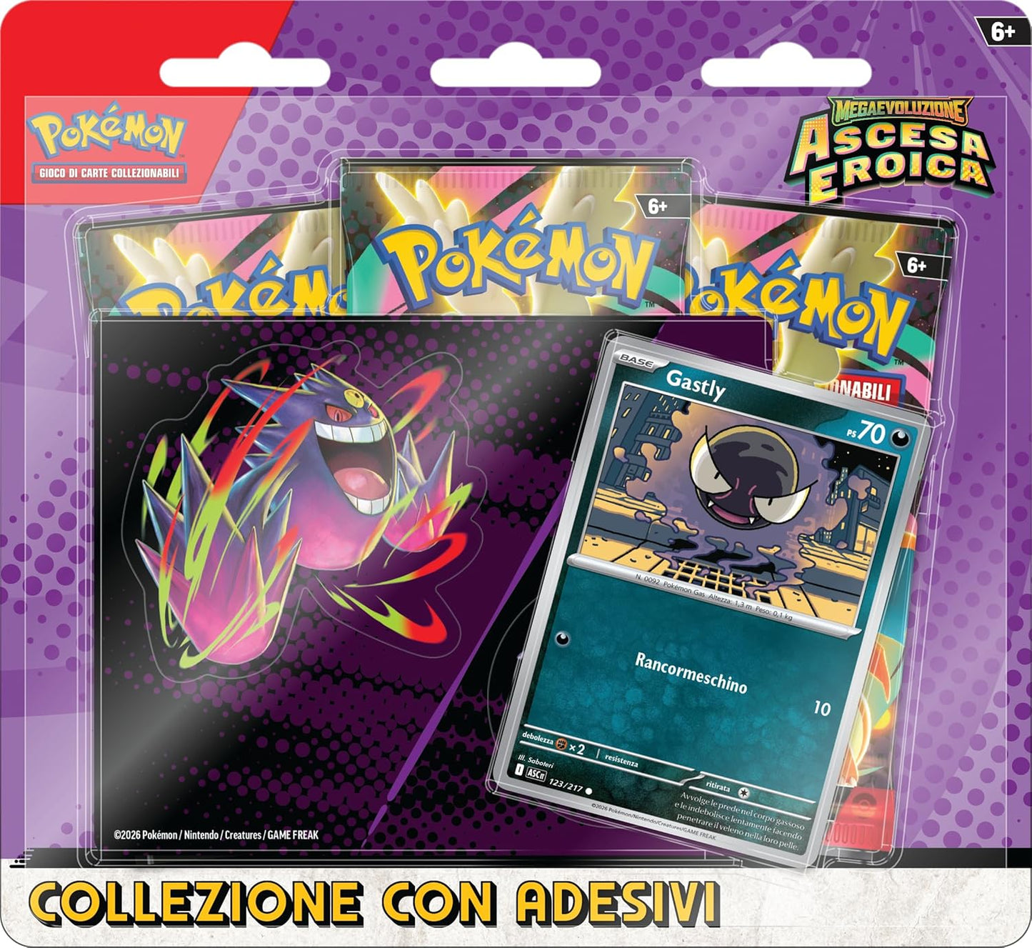 JCC Pokémon : Collection d'autocollants Écarlate et Violette – Ascension héroïque (Fantôme)