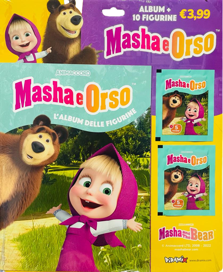 Set Album e/o Bustine di Figurine Sticker Masha e Orso 2023