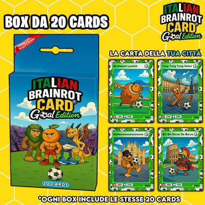 Box da 20 Cards - Italian Brainrot Card "Goal Editon" 2025/26