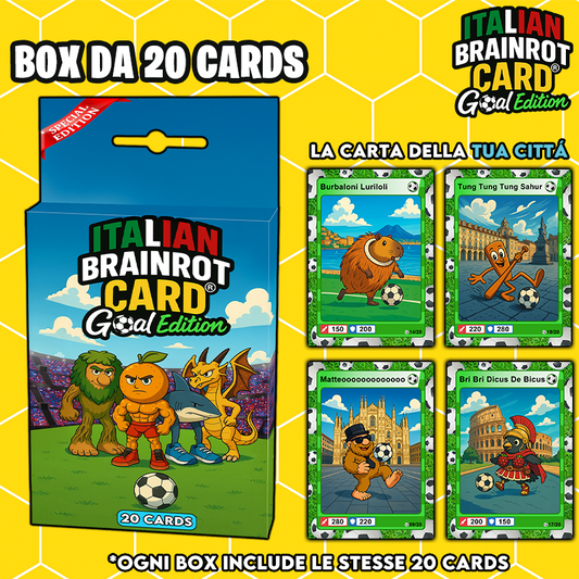 Box da 20 Cards - Italian Brainrot Card "Goal Editon" 2025/26