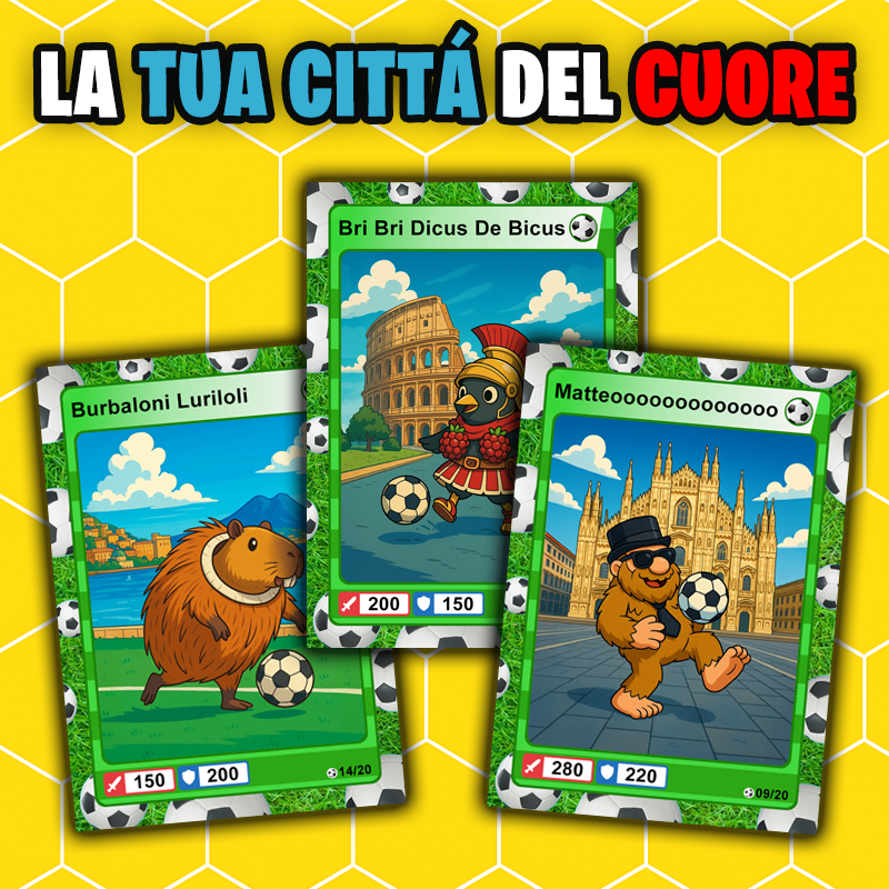 Box da 20 Cards - Italian Brainrot Card "Goal Editon" 2025/26