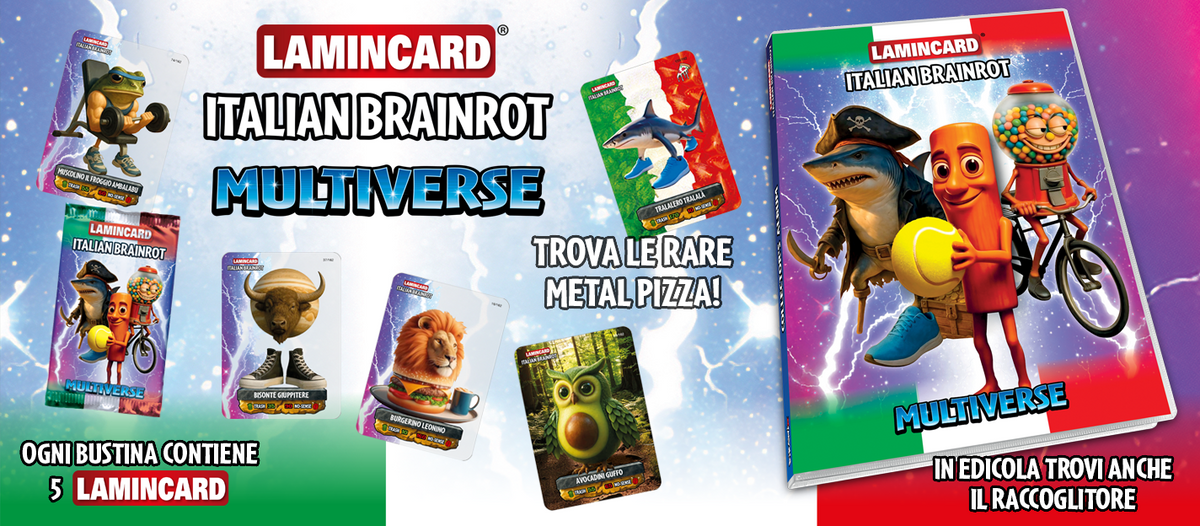 Lamincard Italian Brainrot Box - 24 Bustine Sigillate (Diramix Ufficiale) Con 162 Carte Da Collezione