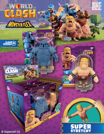 Monsterflex Personaggi allungabili di Clash of Clans World Royale Supercel 2026
