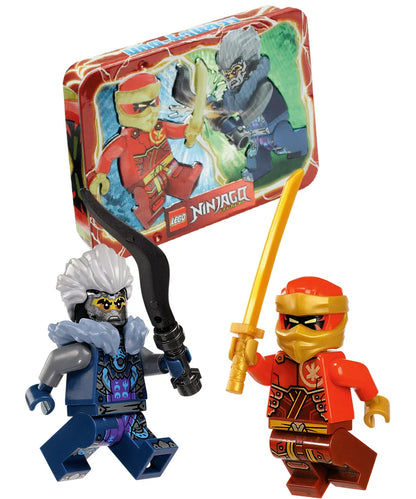 Rivista LEGO NINJAGO LEGACY n.4 con 2 Giochi : Mech Kai vs. Cinder + TIN BOX