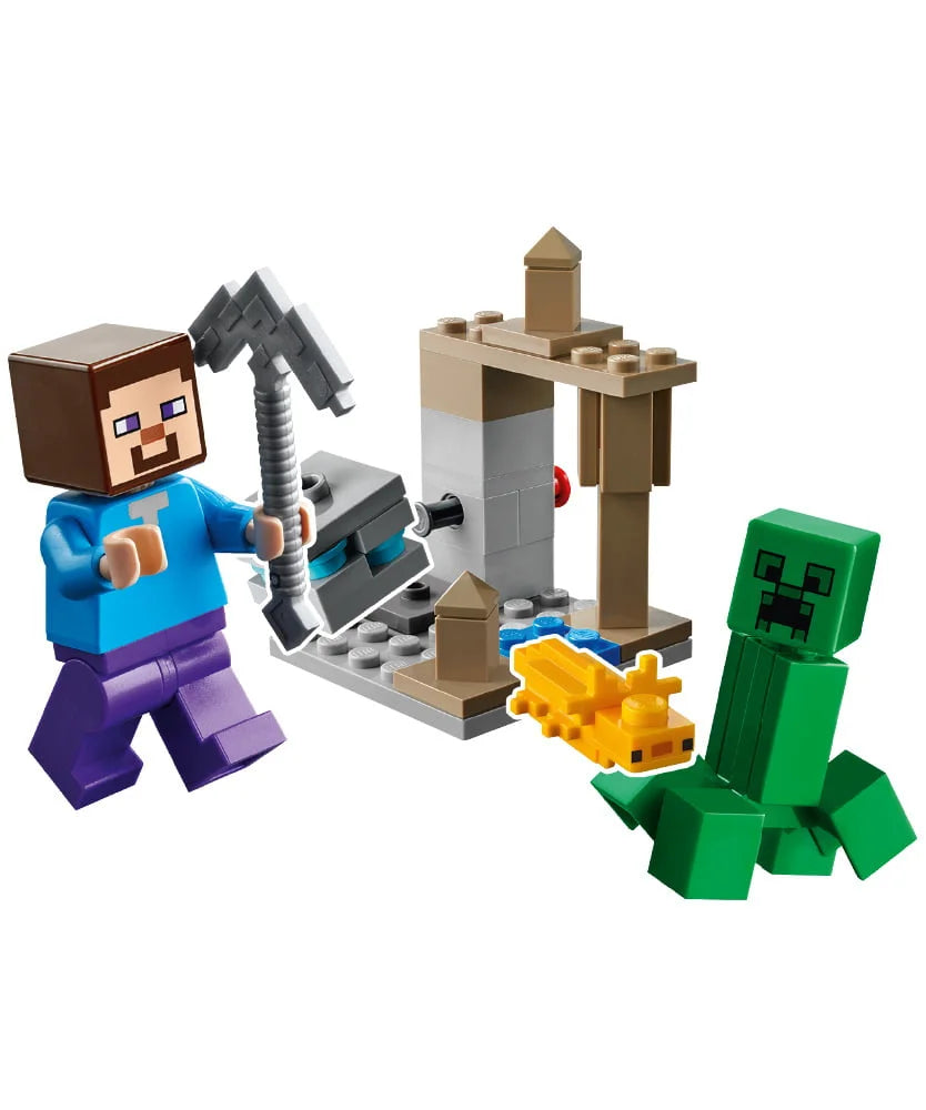 Rivista LEGO Minecraft XXL Special n. 1 + MEGA SET : Caverna di Speleotemi con Steve, Creeper e un Axolotl