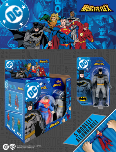 Scegli personaggio DC MONSTERFLEX Action Figure allungabili