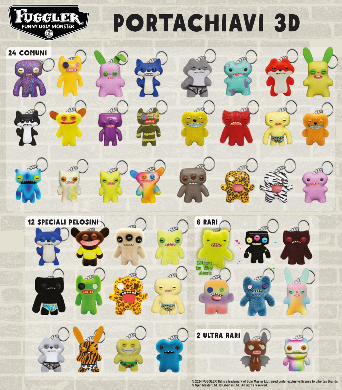 Bustina a Sorpresa di Portachiave 3D - FUGGLER ( Funny Ugly Monster) 2025