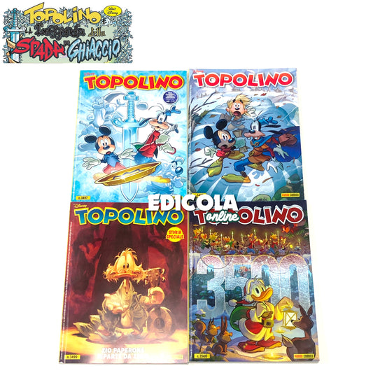 Lot de 4 Comics MICKEY MOUSE et ICE SWORD Série Complète 3497 3498 3499 3500