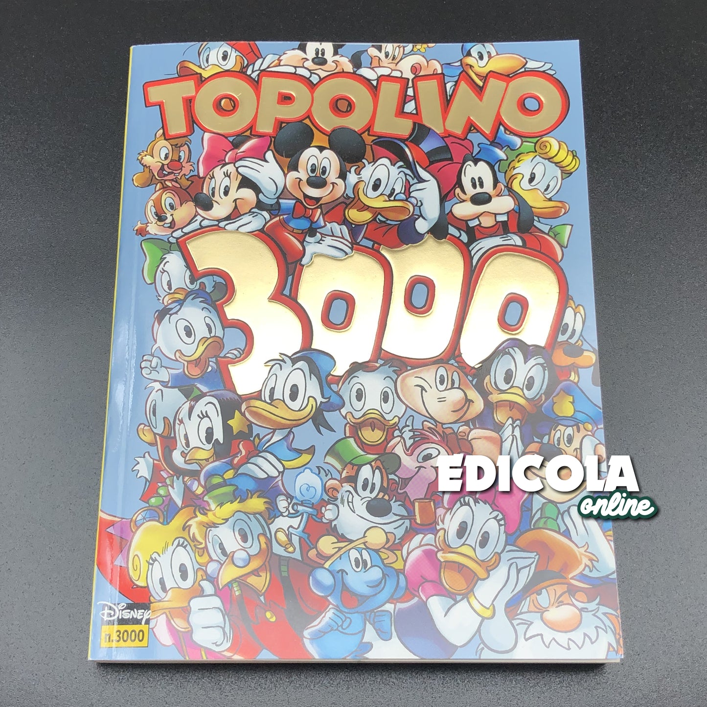 TOPOLINO Comic n. 3000 Collectible Variant Gold Cover Rare Cover