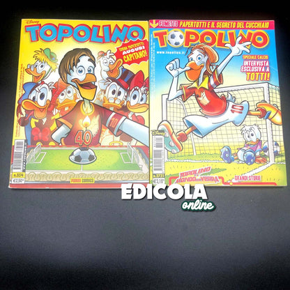 2 BD MICKEY MOUSE Livret Francesco TOTTI Rome Panini Comics Disney Rare