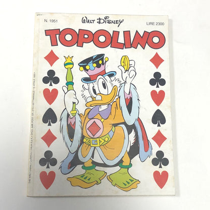 Set 4 Fumetti di TOPOLINO da Collezione con gadget Carte da gioco Poker Modiano