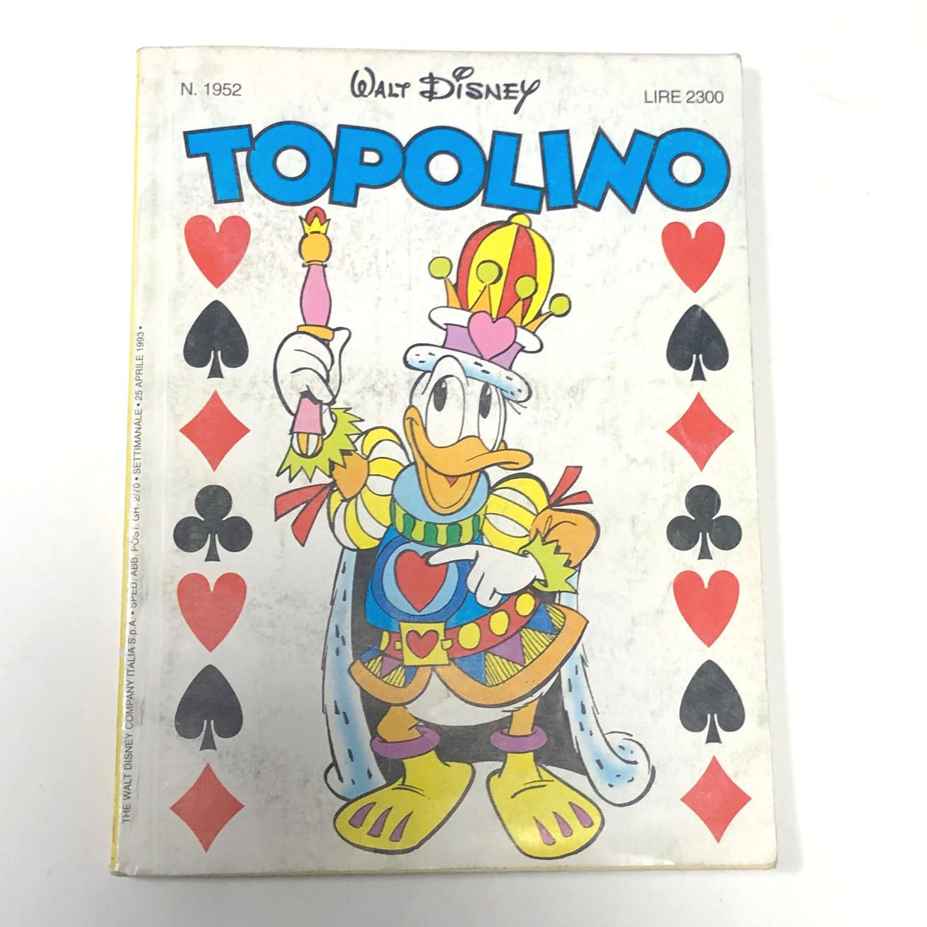 Set 4 Fumetti di TOPOLINO da Collezione con gadget Carte da gioco Poker Modiano