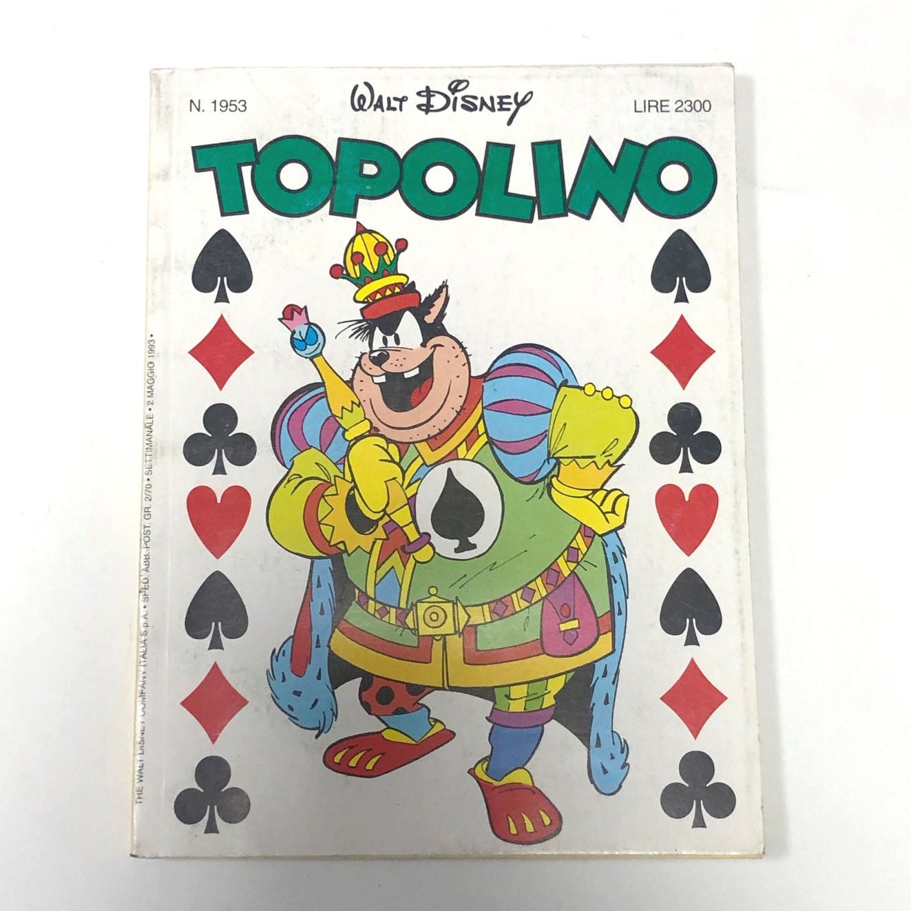 Set 4 Fumetti di TOPOLINO da Collezione con gadget Carte da gioco Poker Modiano