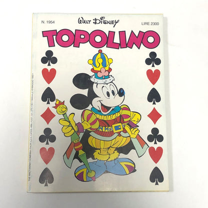 Set 4 Fumetti di TOPOLINO da Collezione con gadget Carte da gioco Poker Modiano