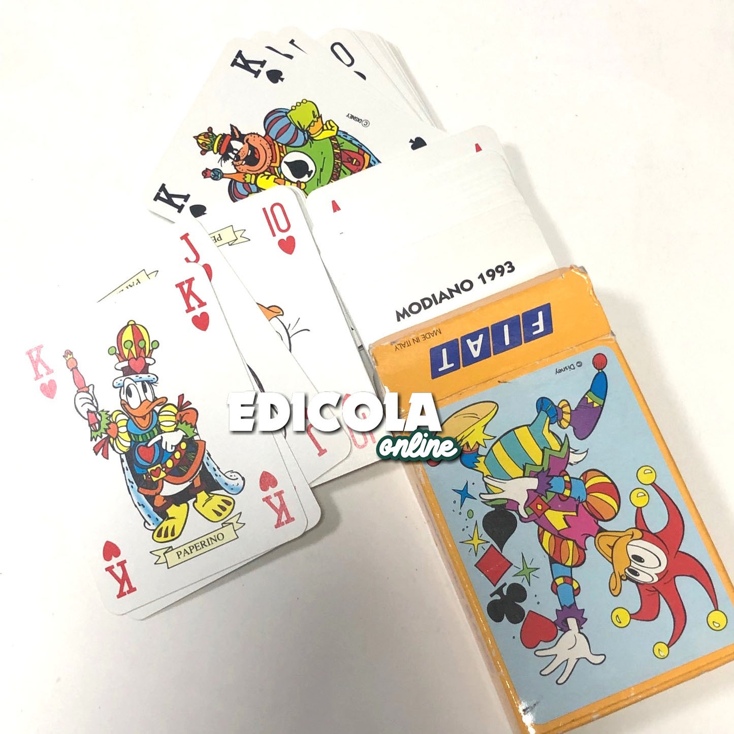 Set 4 Fumetti di TOPOLINO da Collezione con gadget Carte da gioco Poker Modiano