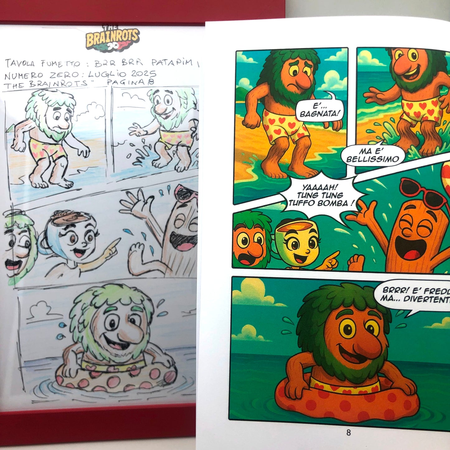 Tavola Originale del Fumetto "THE BRAINROT" n. 0 pag. 8 (zero pagina 8) Firmata