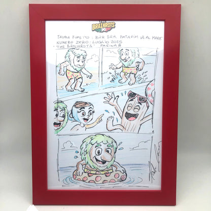 Tavola Originale del Fumetto "THE BRAINROT" n. 0 pag. 8 (zero pagina 8) Firmata