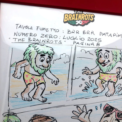 Tavola Originale del Fumetto "THE BRAINROT" n. 0 pag. 8 (zero pagina 8) Firmata