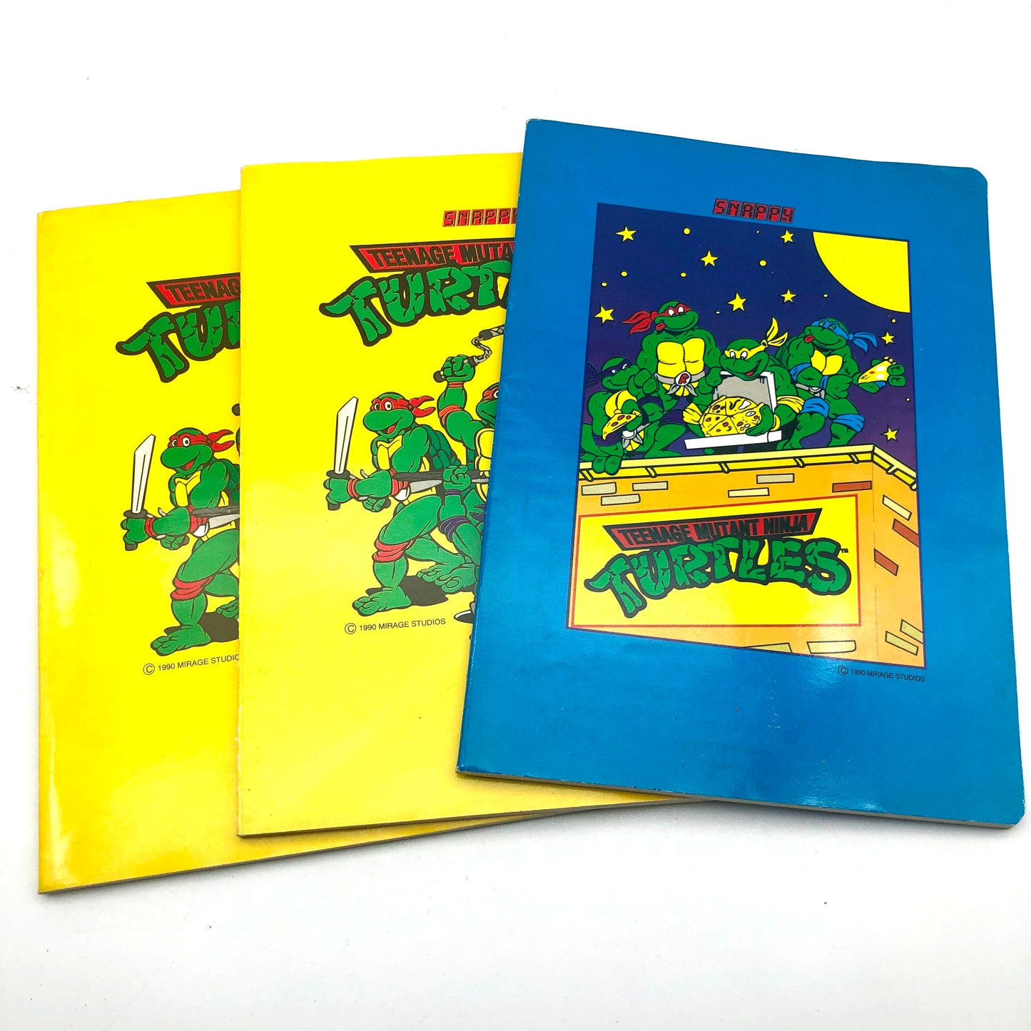 Set 3 quaderni vintage (non scritti) a righe TURTLES - Teenage Mutant Ninja