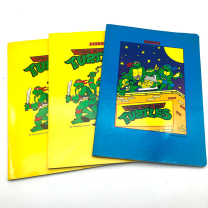 Set 3 quaderni vintage (non scritti) a righe TURTLES - Teenage Mutant Ninja