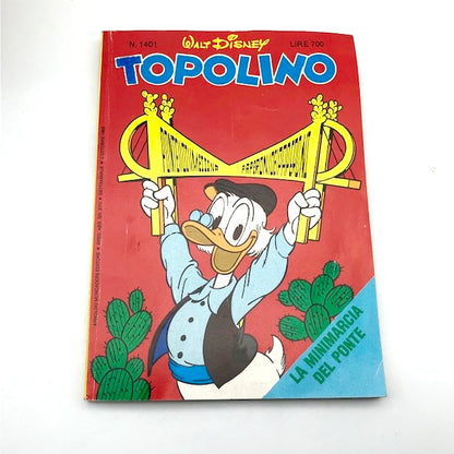 Post-bande dessinée Mickey Mouse Salvini Livret d'occasion 1401 Pont de Messine original