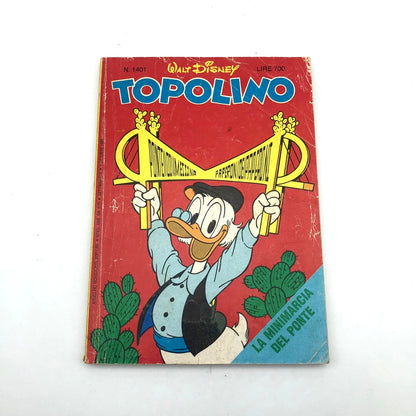 Post-bande dessinée Mickey Mouse Salvini Livret d'occasion 1401 Pont de Messine original
