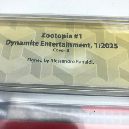 Fumetti Gradati EGC : ZOOTOPIA #1 - Autografato da Alessandro Ranaldi - EGC 9.8 - Prima edizione 2025