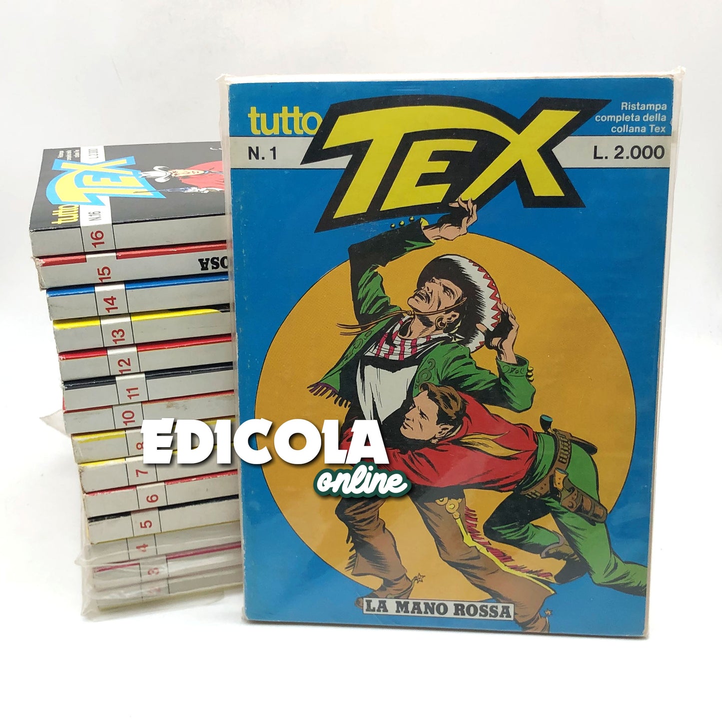 Fumetti Tutto TEX WILLER Ristampa Completa da n 1 a 16 La Mano Rossa lotto Usati