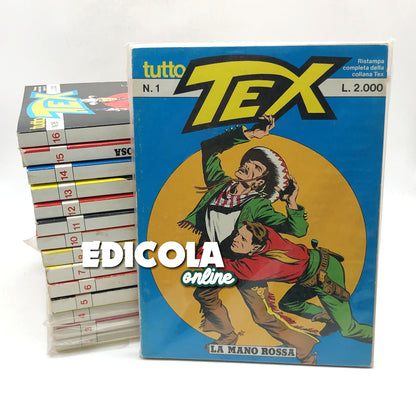 Fumetti Tutto TEX WILLER Ristampa Completa da n 1 a 16 La Mano Rossa lotto Usati