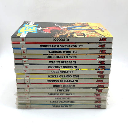 Fumetti Tutto TEX WILLER Ristampa Completa da n 1 a 16 La Mano Rossa lotto Usati
