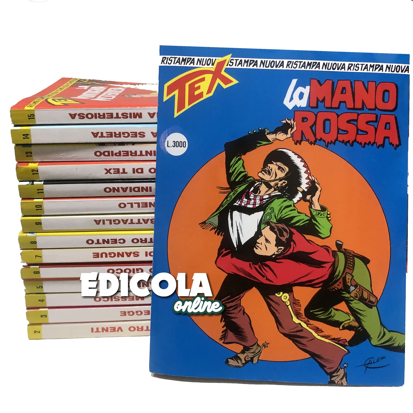 Fumetti TEX WILLER Nuova Ristampa Completa da n 1 a 15 La Mano Rossa lotto Usati