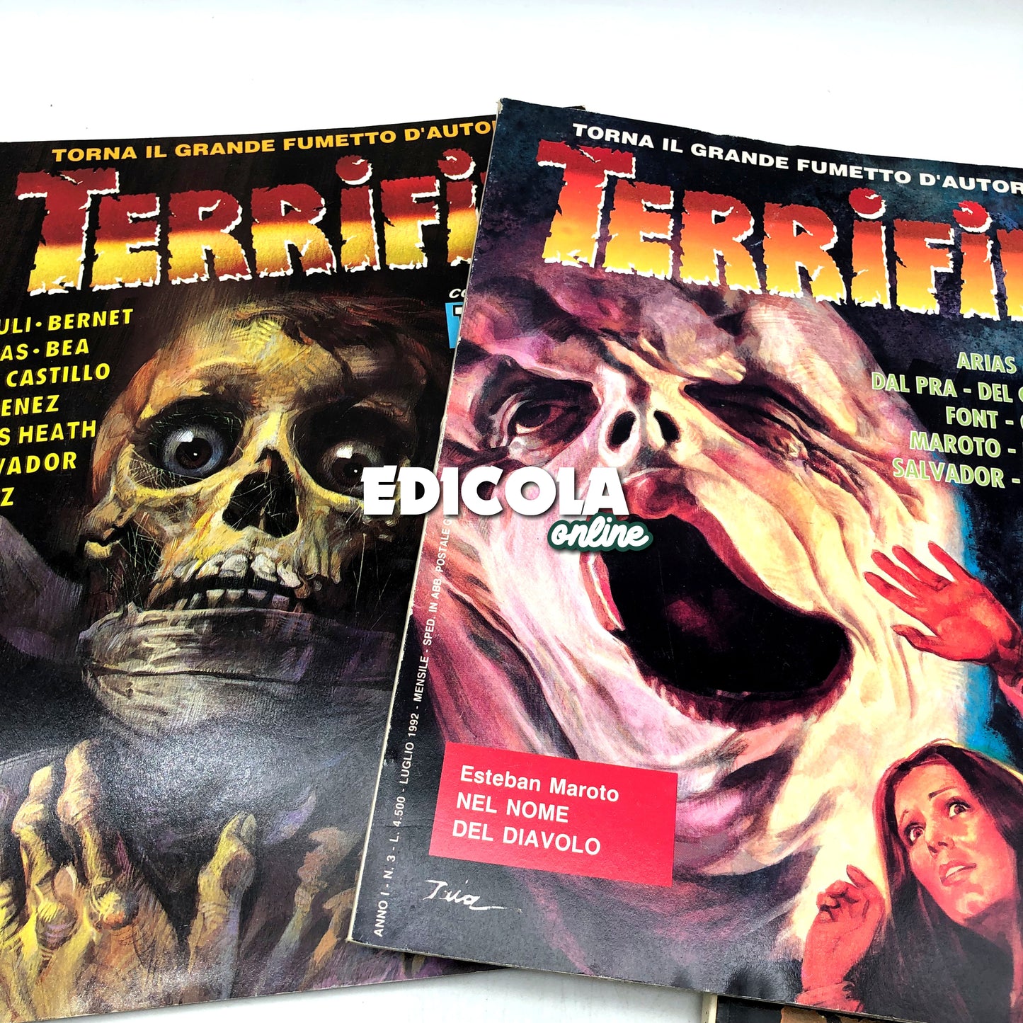 Lotto Fumetti TERRIFIK in italiano 1992 Raro Horror Noir Usati Prima Edizione Cenisio