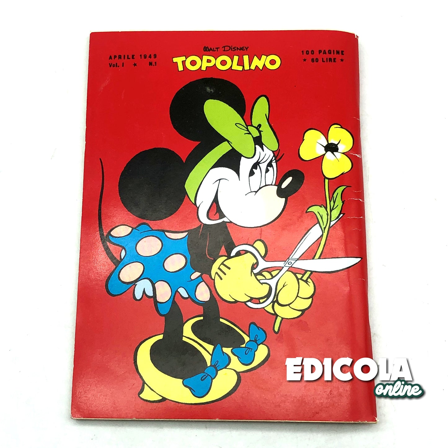 Fumetto TOPOLINO Spillato numero n. 1 RISTAMPA da Collezione 60lire Vintage Raro