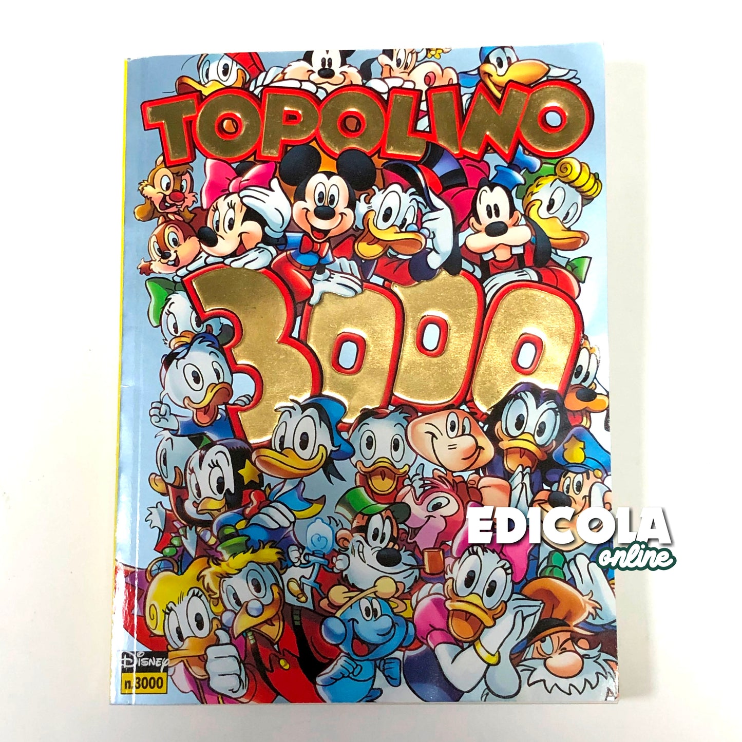 TOPOLINO Comic n. 3000 Collectible Variant Gold Cover Rare Cover