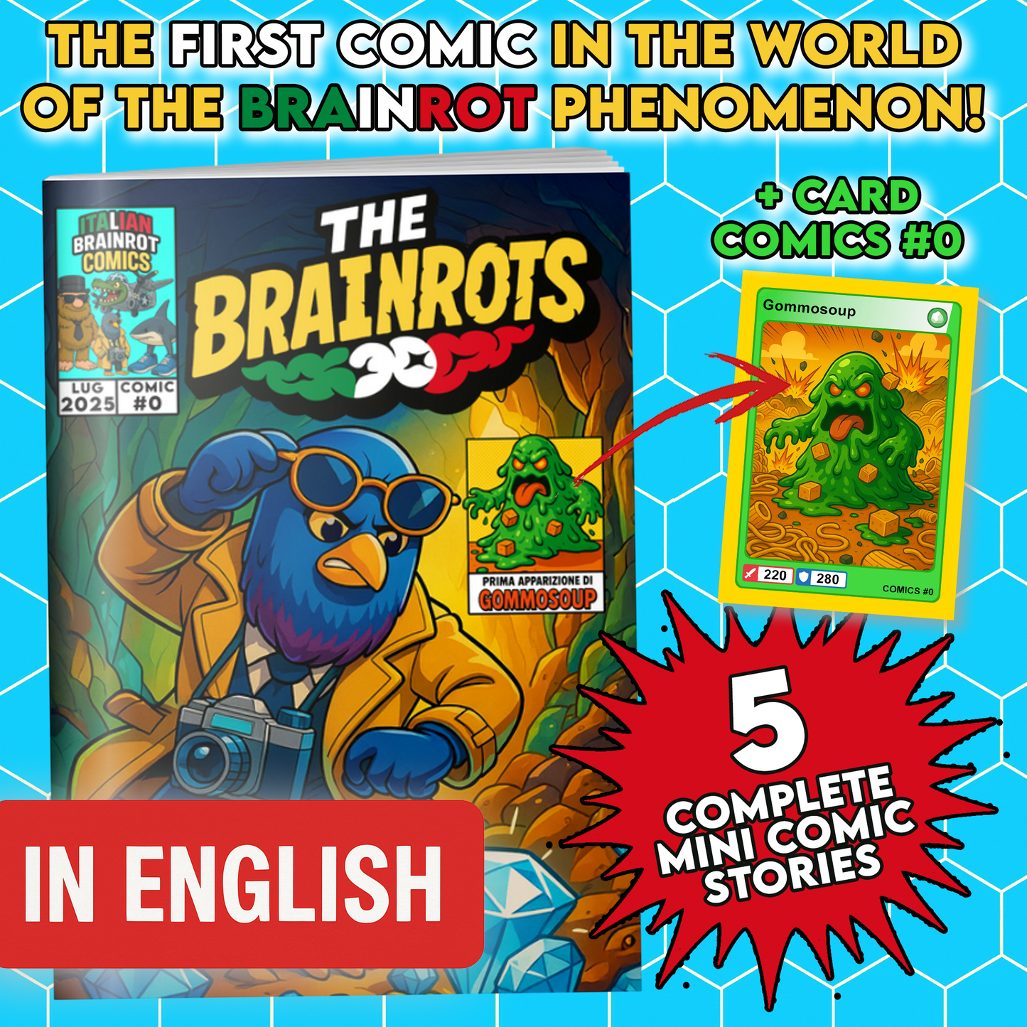 Fumetto THE BRAINROTS - n. 0 numero Zero by Italian Brainrot Comics [Card Gommosoup]