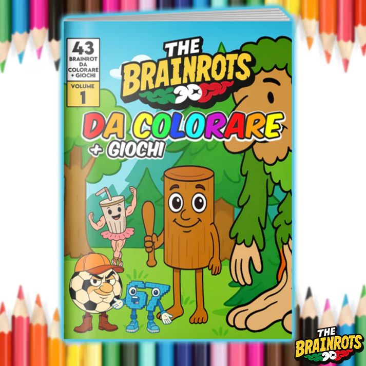 Coloring Book for Kids - Italian Brainrot Volume 3 - Brain rot meme viral Tiktok