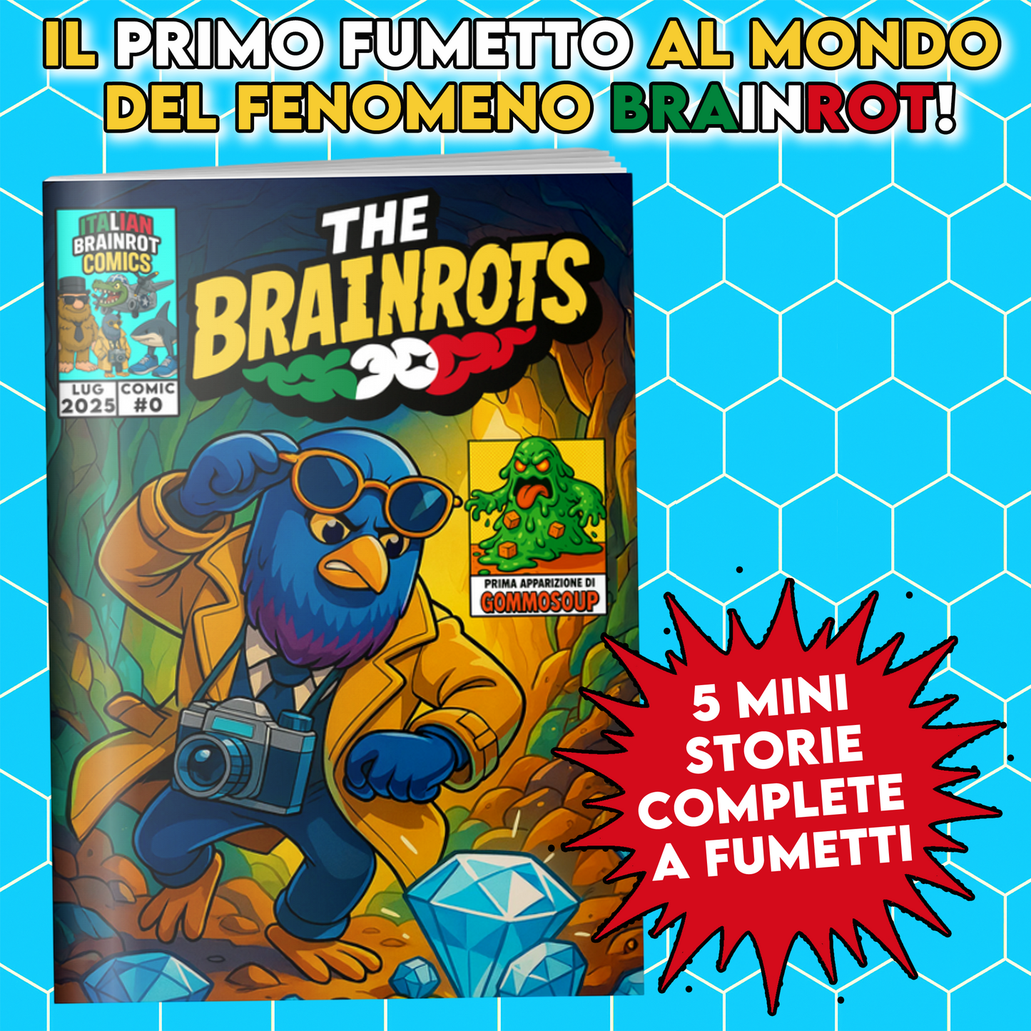 Fumetto THE BRAINROTS - n. 0 numero Zero by Italian Brainrot Comics [Card Gommosoup]