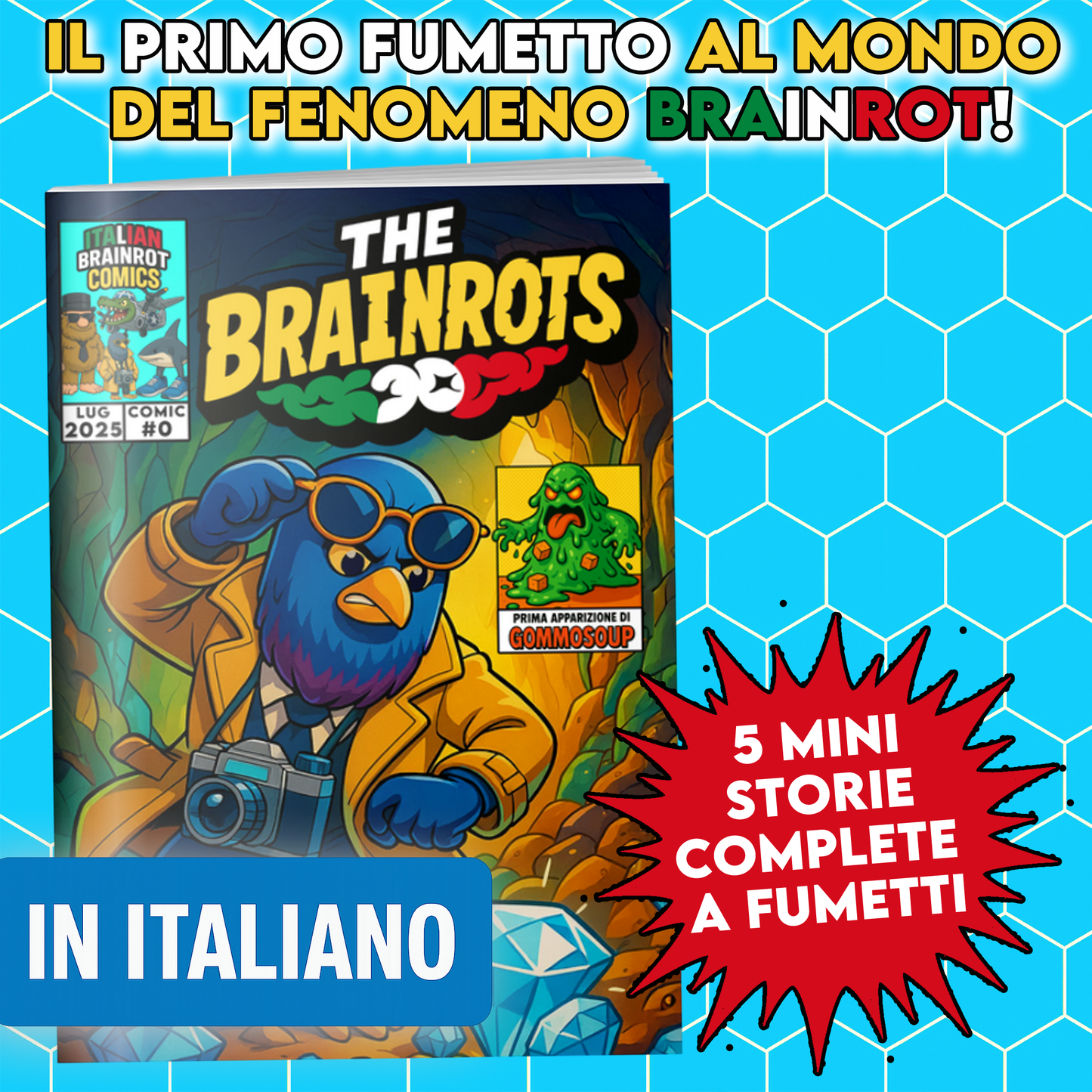 Fumetto THE BRAINROTS - n. 0 numero Zero by Italian Brainrot Comics [Card Gommosoup]