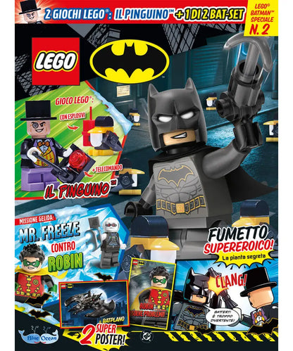 Rivista LEGO BATMAN SPECIALE n. 2 + 2 GIOCHI LEGO : PINGUINO + 1 DI 2 BAT-SET