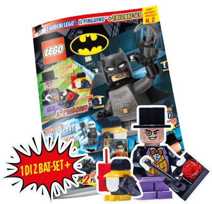 Rivista LEGO BATMAN SPECIALE n. 2 + 2 GIOCHI LEGO : PINGUINO + 1 DI 2 BAT-SET