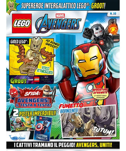 Rivista LEGO MARVEL AVENGERS n. 10 + MINIFIGURE LEGO: GROOT