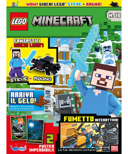 Rivista LEGO Minecraft n.10 + STEVE + RAGNO