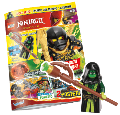 Rivista LEGO NINJAGO n. 11 con SPIRITO DEL TEMPIO