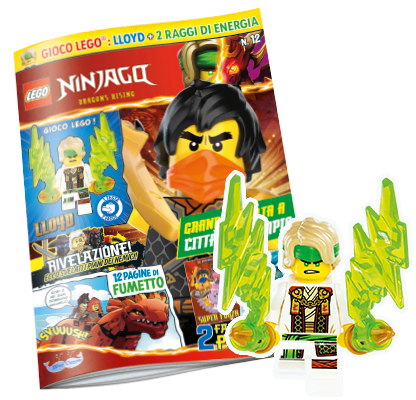 Rivista LEGO NINJAGO LEGACY COMIC n. 12 con LLOYD + 2 RAGGI DI ENERGIA
