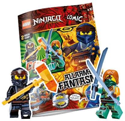 Rivista LEGO NINJAGO LEGACY COMIC n.10 con 2 GIOCHI COLE VS RONIN