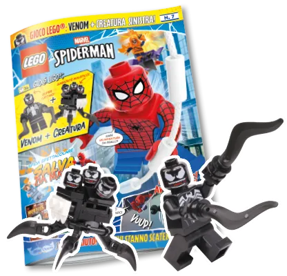 Rivista LEGO SPIDER-MAN n. 7 + Venom + Creatura Sinistra