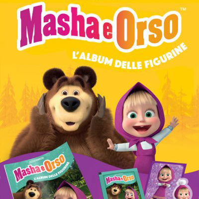 Set Album e/o Bustine di Figurine Sticker Masha e Orso 2023